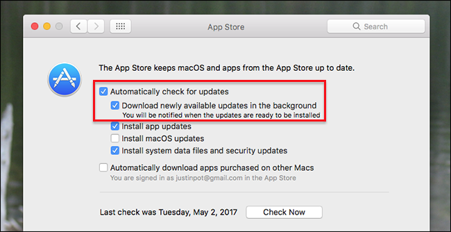 mac app that checks for updates